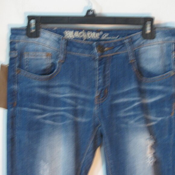 Machine Pour Neuf Mode Jeans Juniors 9 New NWT Distressed Skinny FINAL - Picture 2 of 7